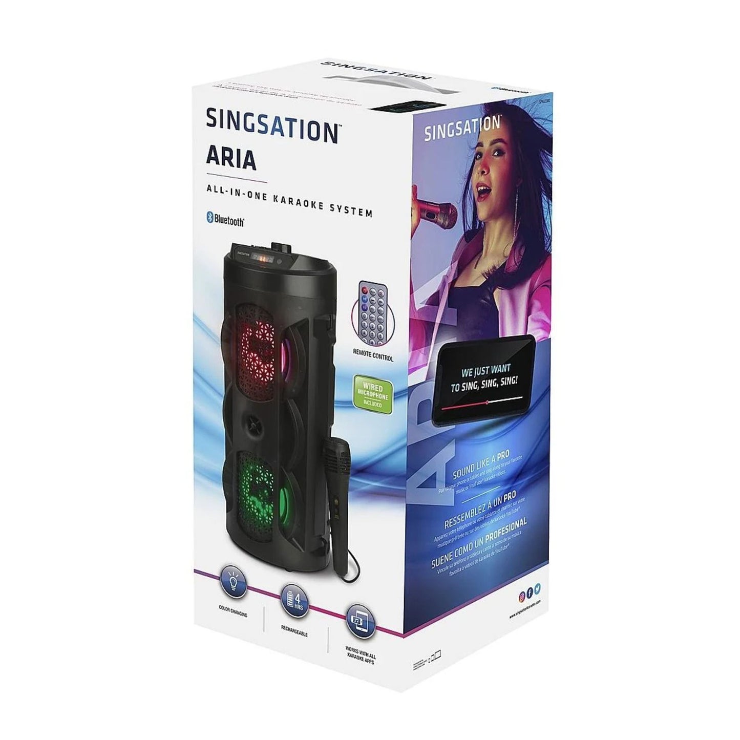 Singsation ARIA Rechargeable All-in-One Karaoke System