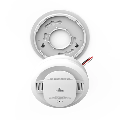 Détecteur de fumée et de monoxyde de carbone combiné Kidde, câblé avec pile de secours AA et alertes vocales