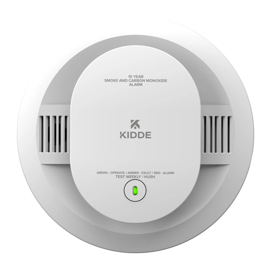 Kidde Combo Smoke + CO Alarm, 10-Year Battery Powered with Voice Alerts