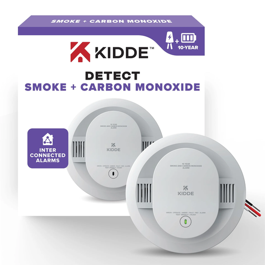 Kidde Combo Smoke + CO Alarm, Hardwired with AA Backup Battery and Voice Alerts