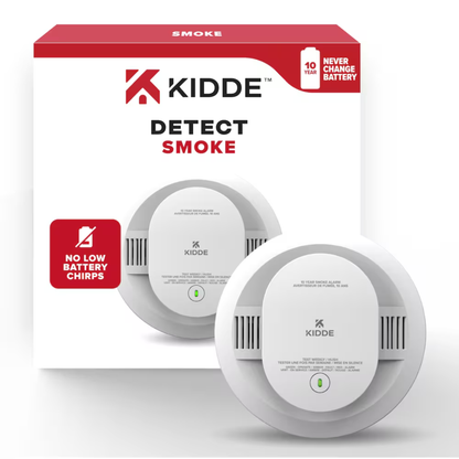 Kidde Smoke Alarm, 10-Year Battery Powered