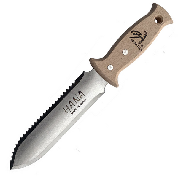 High-Quality Japanese Steel HANA Hori Hori,  Harvesting Knife, Wood Grip, SS
