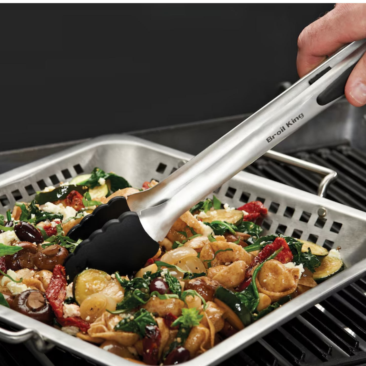 Wok à griller en acier inoxydable