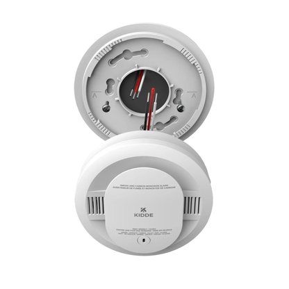 Détecteur de fumée et de monoxyde de carbone combiné Kidde, câblé avec pile de secours AA et alertes vocales